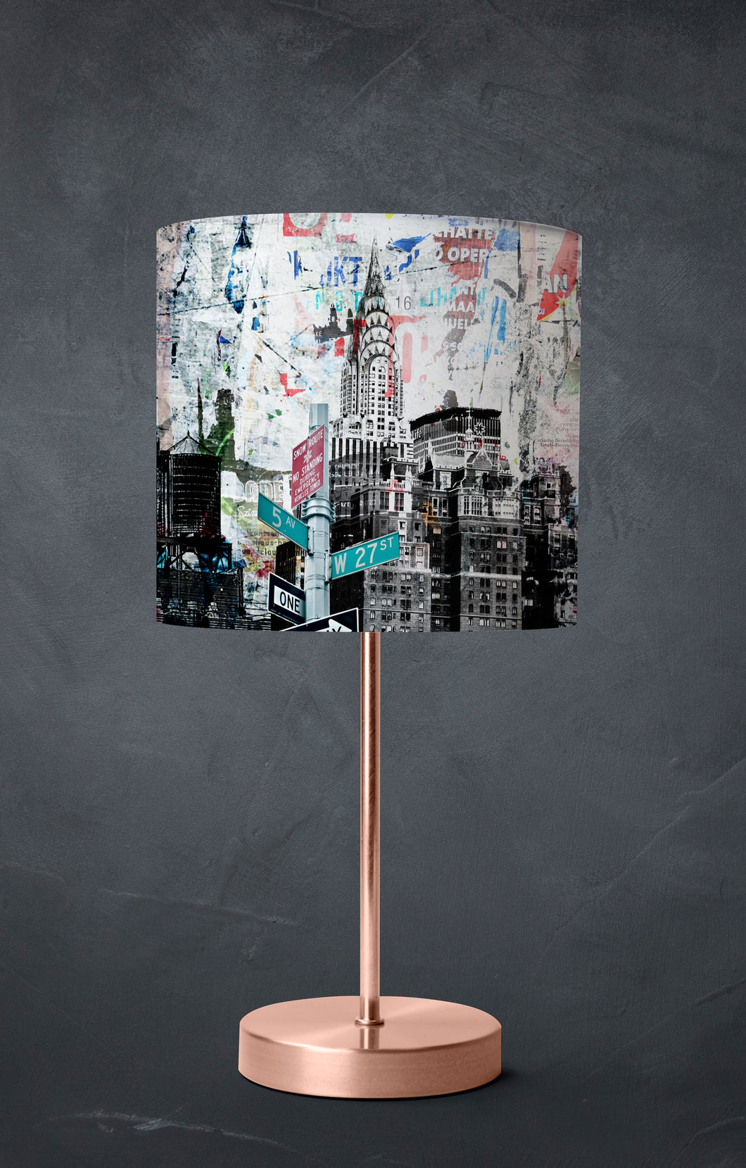 Walk on the wild side New York small table lampshade
