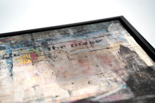 Load image into Gallery viewer, Manchester 'This is the place' original mixed media collage framed 56x56cms