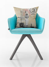 Load image into Gallery viewer, 'Sound and vision' Berlin print on luxury velvet cushion