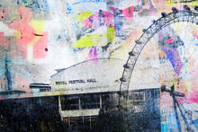 Load image into Gallery viewer, Waterloo sunset print on handmade paper embellished with gold leaf.    .Unframed 30x 30cms