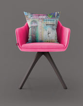 Load image into Gallery viewer, 'Temptation' Manchester print on luxury velvet cushion