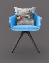 Load image into Gallery viewer, &#39;Taxi Driver&#39; NYC print on luxury velvet cushion
