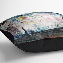 Load image into Gallery viewer, This is the place - Manchester print on luxury velvet cushion