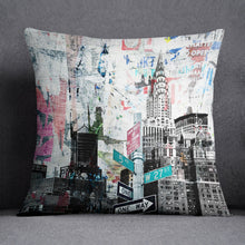 Load image into Gallery viewer, 'Walk on the wildside'  New York print on luxury velvet cushion