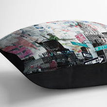 Load image into Gallery viewer, 'Walk on the wildside'  New York print on luxury velvet cushion