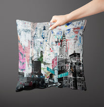 Load image into Gallery viewer, 'Walk on the wildside'  New York print on luxury velvet cushion
