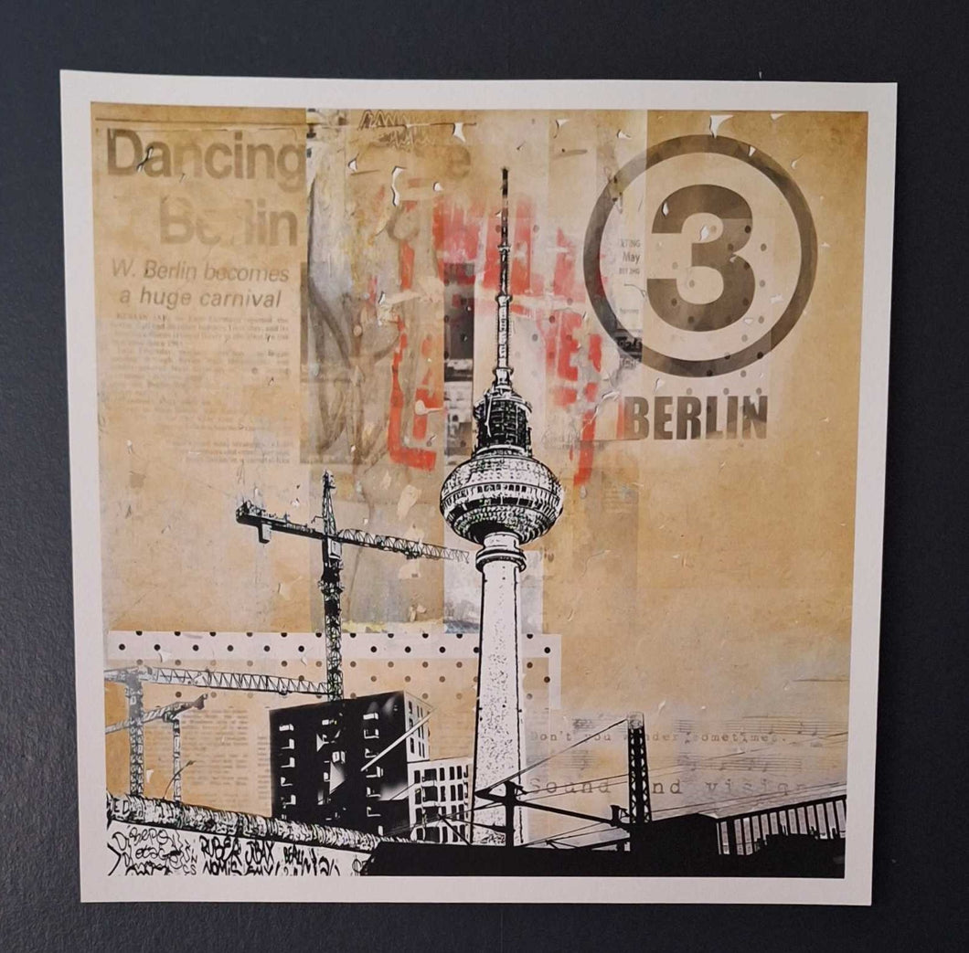 Sound and Vision - Berlin inspired limited edition print 30X 30CMS